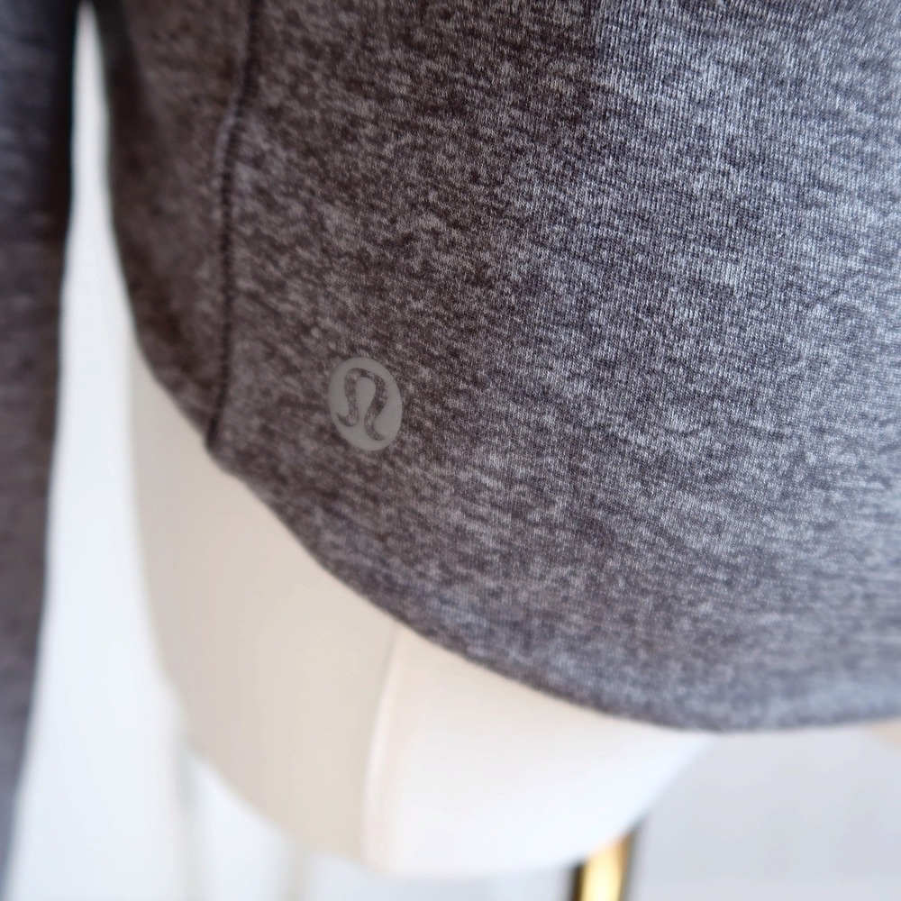 Lululemon Womens Hill and Valley Mock Neck Pullover Sweatshirt Top Size 6 Gray - Picture 8 of 9